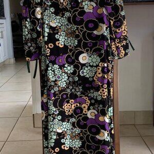 Ted Baker Black Floral Collared Dress